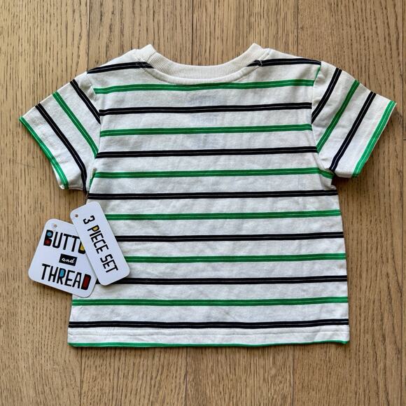 18M Toddler Boys 3PC Set: 2 Tees and 1 Jogger By Buttons & Tread - NWT - Picture 9 of 12